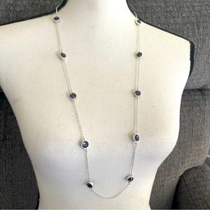 Izard NEW Blue/Silver Necklace and Earrings Set